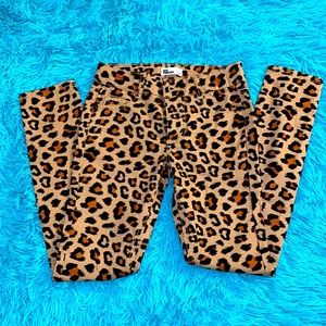 Leopard print jeans